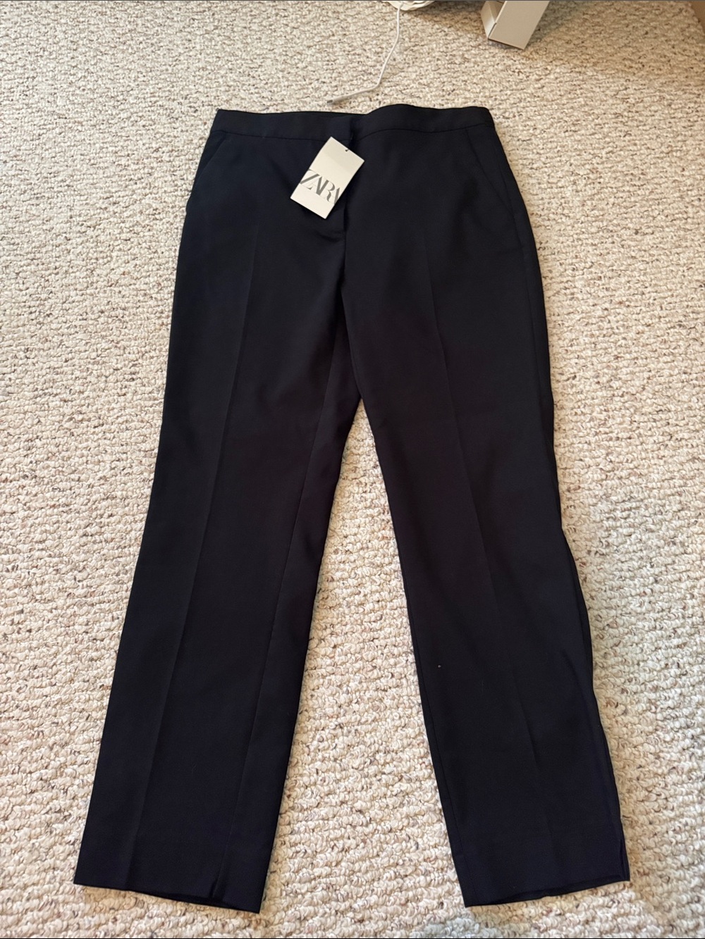 Zara Black Women's Straight-Leg Tailored Trousers